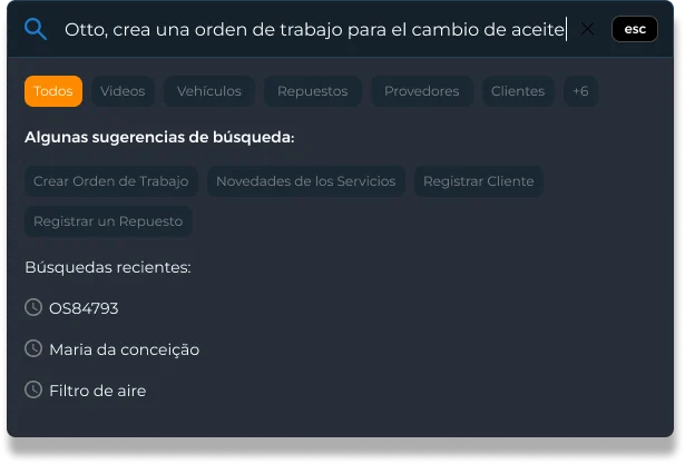Interfaz de búsqueda de Otto, consultor IA de Onmotor